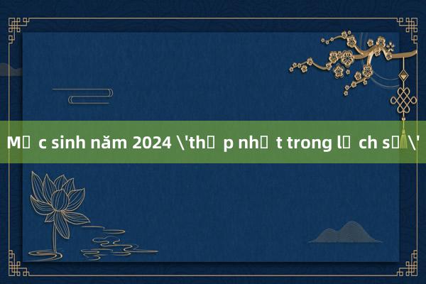 Mức sinh năm 2024 